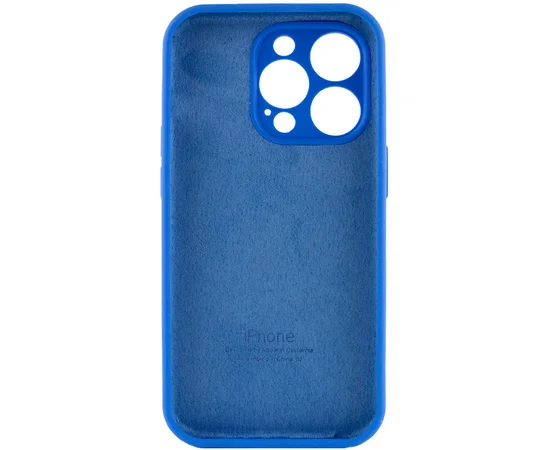 Чехол Silicone Case Full Camera Protective (AA) для Apple iPhone 14 Pro (6.1") Синий / Capri Blue / PVH