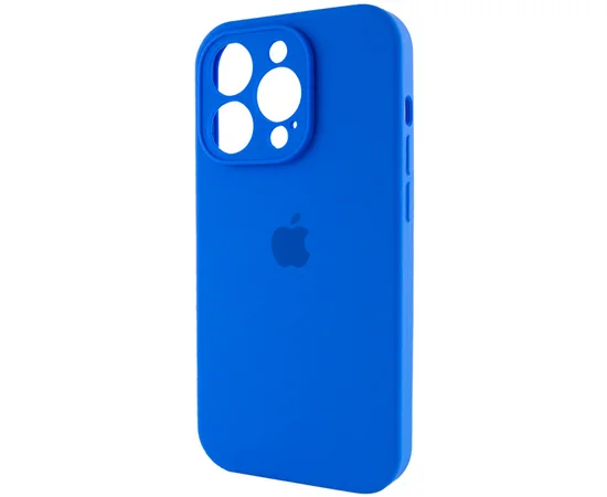 Чехол Silicone Case Full Camera Protective (AA) для Apple iPhone 14 Pro (6.1") Синий / Capri Blue / PVH