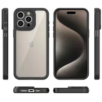 TPU чехол Transparent + Colour 1,5mm для Apple iPhone 14 Pro (6.1") Black