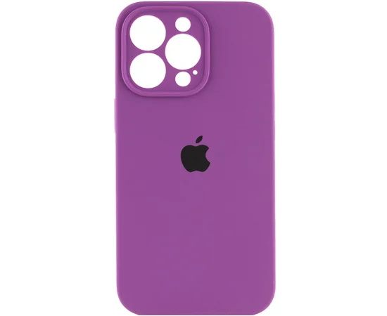 Чехол Silicone Case Full Camera Protective (AA) для Apple iPhone 14 Pro (6.1") Фиолетовый / Grape