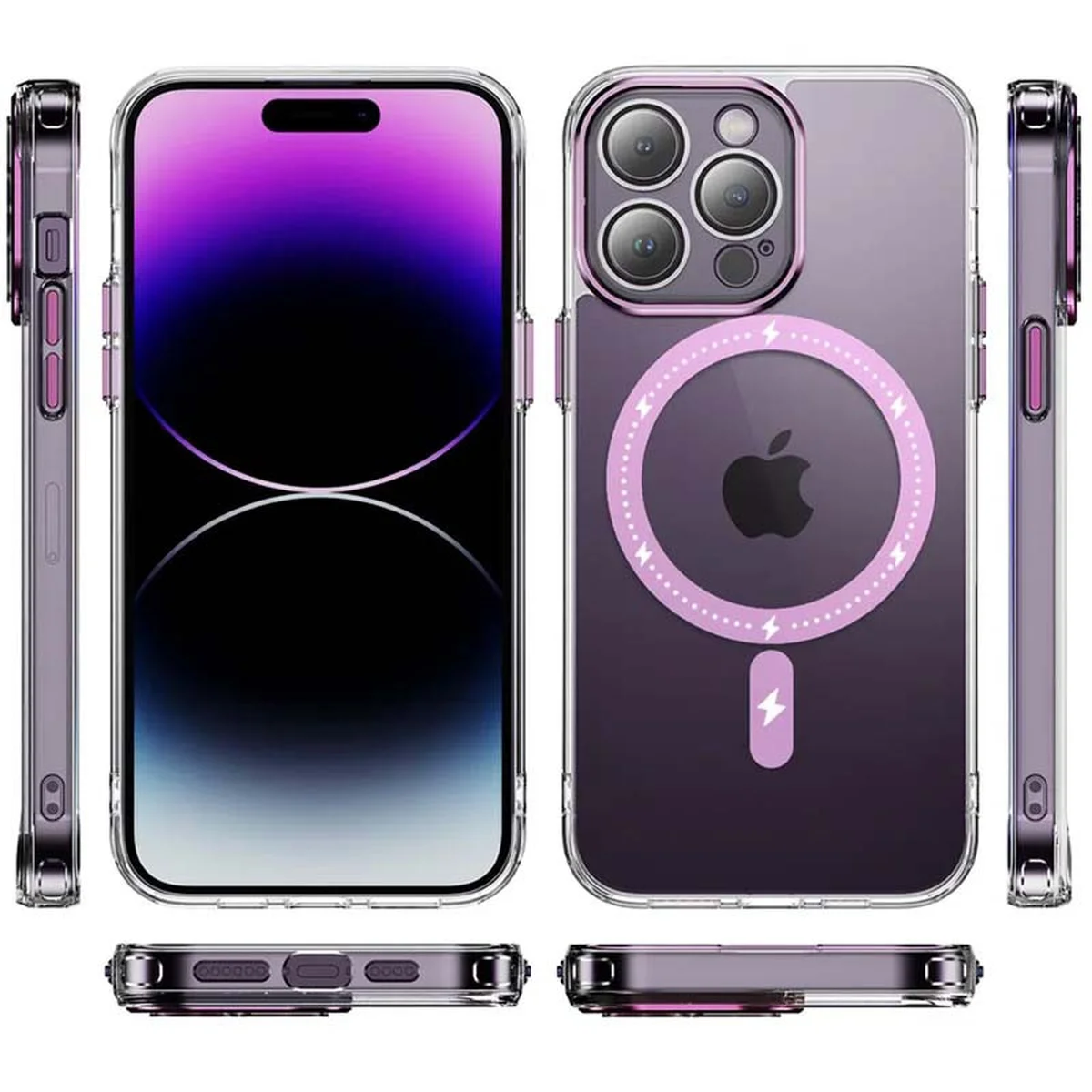 Чехол TPU+PC Colorful with MagSafe для Apple iPhone 14 Pro (6.1") Pink