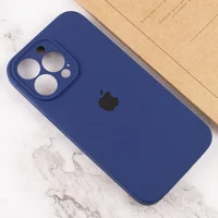 Чехол Silicone Case Full Camera Protective (AA) для Apple iPhone 14 Pro (6.1") Синий / Deep navy