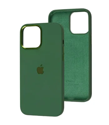 Чохол Silicone Case Metal Buttons (AA) для Apple iPhone 14 Pro (6.1") Зелений / Clover