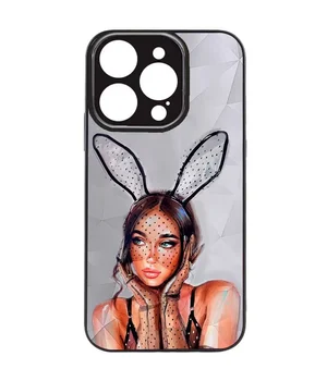TPU+PC чехол Prisma Ladies для Apple iPhone 14 Pro (6.1") Rabbit