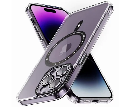 Чехол TPU+PC Colorful with MagSafe для Apple iPhone 14 Pro (6.1") Black