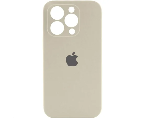 Чехол Silicone Case Full Camera Protective (AA) для Apple iPhone 14 Pro (6.1") Бежевый / Antique White