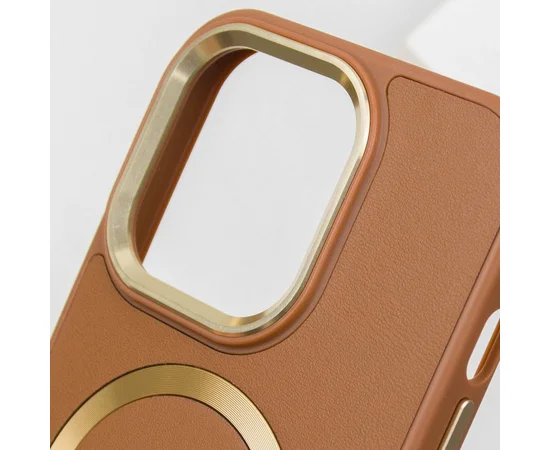 Кожаный чехол SnapCase with MagSafe для Apple iPhone 14 Pro (6.1") Brown