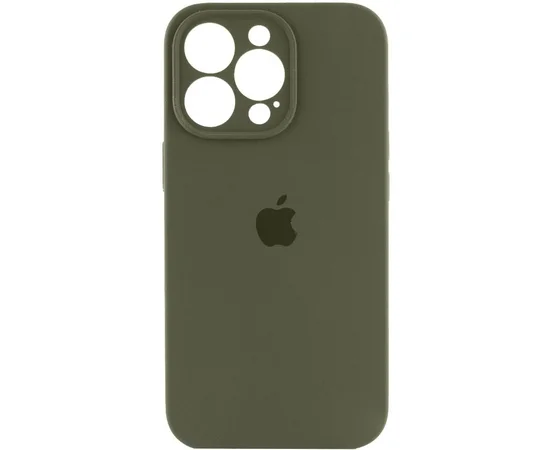 Чохол Silicone Case Full Camera Protective (AA) для Apple iPhone 14 Pro (6.1") Зелений / Dark Olive