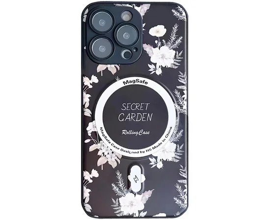 TPU+PC чехол Secret Garden with MagSafe для Apple iPhone 14 Pro (6.1") Black