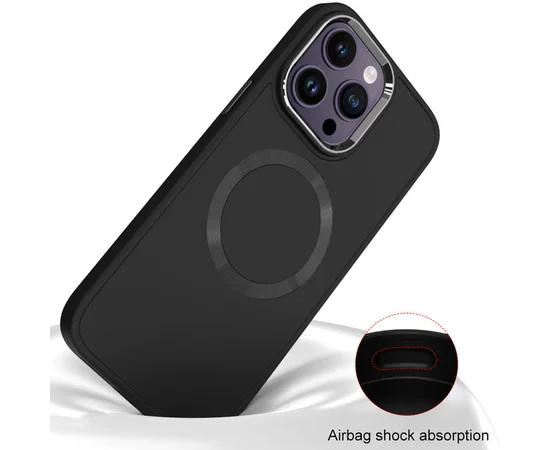 TPU чехол Bonbon Metal Style with MagSafe для Apple iPhone 14 Pro (6.1") Черный / Black