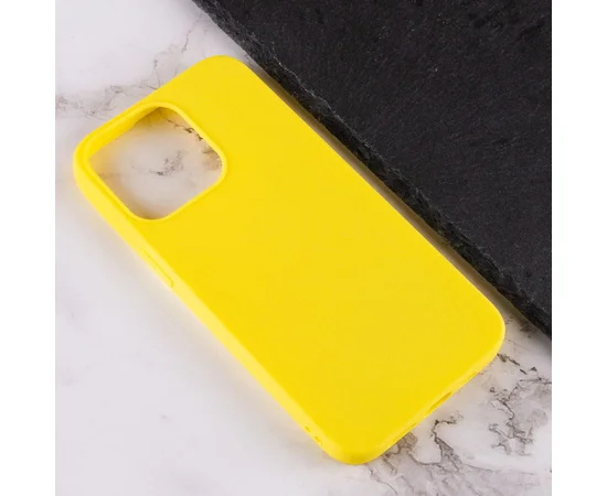 Силиконовый чехол Candy для Apple iPhone 14 Pro (6.1") Желтый