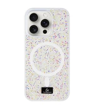TPU чохол Bling World Rock Diamond with MagSafe для Apple iPhone 14 Pro (6.1") White