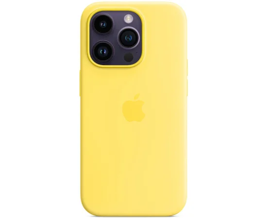 Чехол Silicone case (AAA) full with Magsafe для Apple iPhone 14 Pro (6.1") Желтый / Canary Yellow