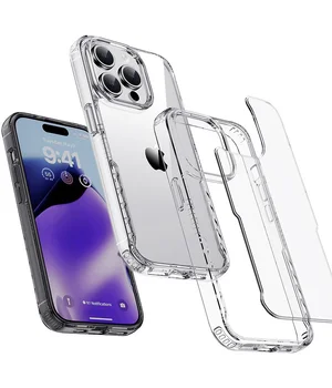 Чехол TPU+PC Multi-Color для Apple iPhone 14 Pro (6.1") Clear