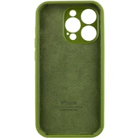 Чехол Silicone Case Full Camera Protective (AA) для Apple iPhone 14 Pro (6.1") Зеленый / Dark Olive / PVH