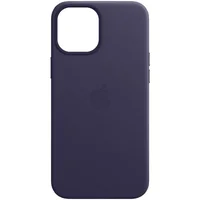Кожаный чехол Leather Case (AAA) with MagSafe для Apple iPhone 14 Pro (6.1") Deep Violet