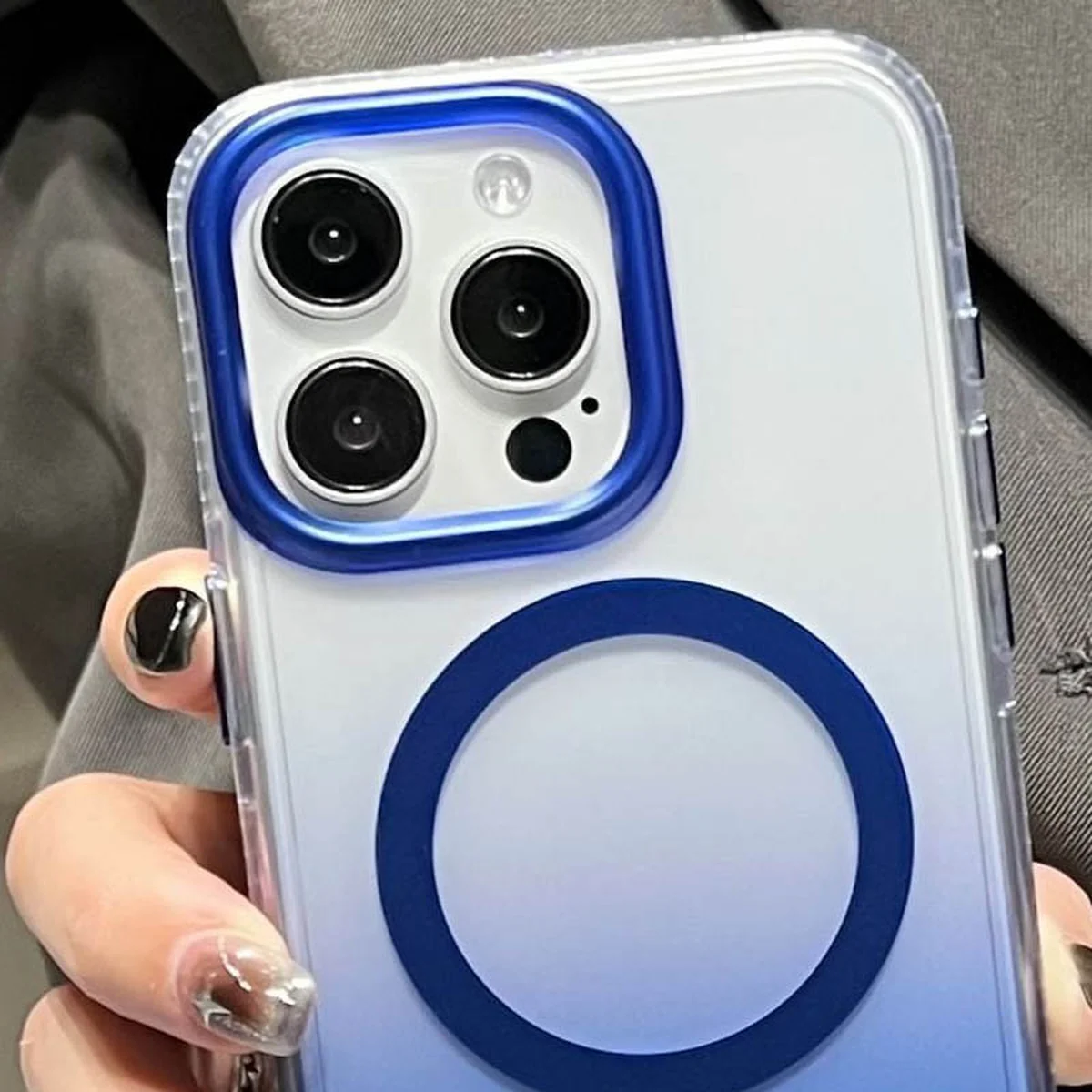 Чехол TPU+PC Shadow with MagSafe для Apple iPhone 14 Pro (6.1") Blue