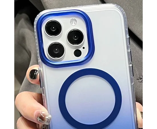 Чехол TPU+PC Shadow with MagSafe для Apple iPhone 14 Pro (6.1") Blue