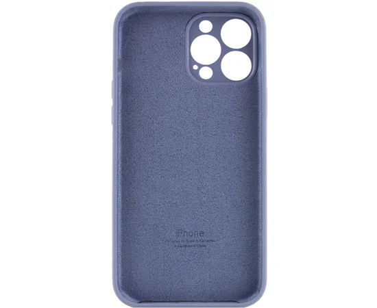 Чехол Silicone Case Full Camera Protective (AA) для Apple iPhone 14 Pro (6.1") Серый / Lavender Gray / PVH