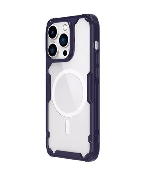 TPU чохол Nillkin Nature Pro Magnetic для Apple iPhone 14 Pro (6.1") Темно-фіолетовий (прозорий)