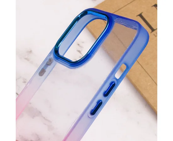 Чехол TPU+PC Fresh sip series для Apple iPhone 14 Pro (6.1") Розовый / Синий