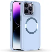 TPU чехол Bonbon Metal Style with MagSafe для Apple iPhone 14 Pro (6.1") Голубой / Mist Blue