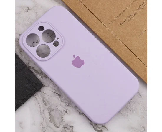 Чехол Silicone Case Full Camera Protective (AA) для Apple iPhone 14 Pro (6.1") Сиреневый / Lilac / PVH