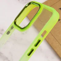 Чехол TPU+PC Fresh sip series для Apple iPhone 14 Pro (6.1") Бирюзовый / Лимонный