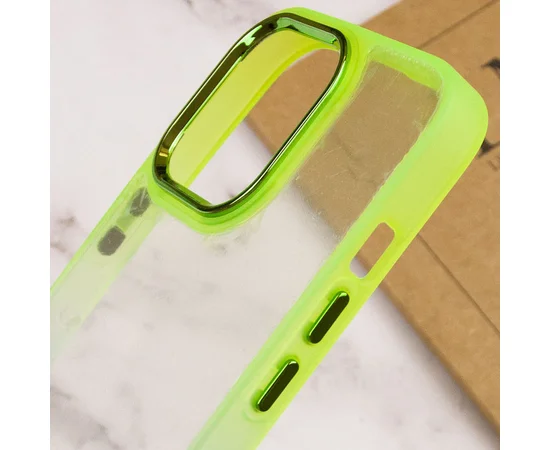 Чохол TPU+PC Fresh sip series для Apple iPhone 14 Pro (6.1") Бірюзовий / Лимонний