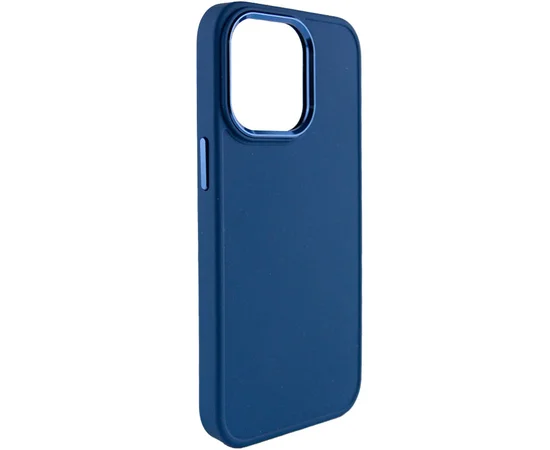 TPU чехол Bonbon Metal Style для Apple iPhone 14 Pro (6.1") Синий / Cosmos blue