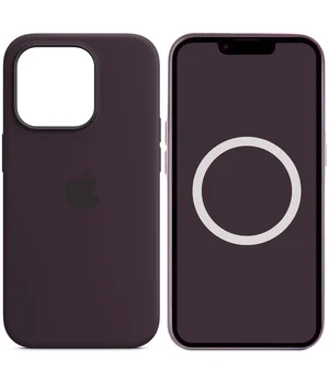 Чехол Silicone case (AAA) full with Magsafe and Animation для Apple iPhone 14 Pro (6.1") Фиолетовый / Elderberry