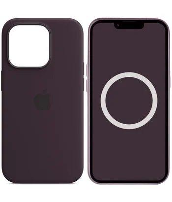 Чохол Silicone case (AAA) full with Magsafe and Animation для Apple iPhone 14 Pro (6.1") Фіолетовий / Elderberry