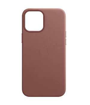 Кожаный чехол Leather Case (AAA) with MagSafe and Animation для Apple iPhone 14 Pro (6.1") Umber