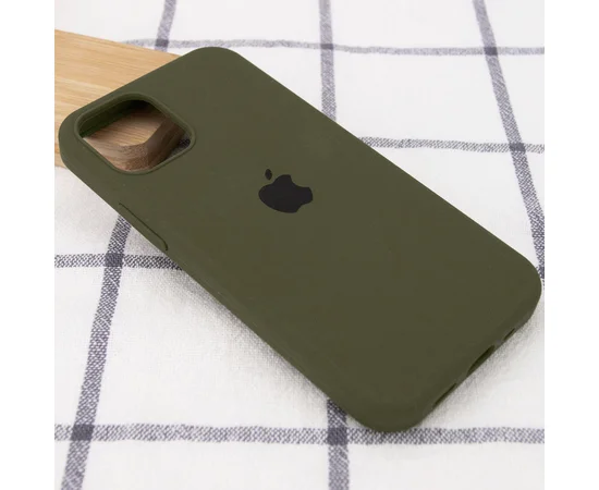 Чохол Silicone Case Full Protective (AA) для Apple iPhone 14 Pro (6.1") Зелений / Dark Olive
