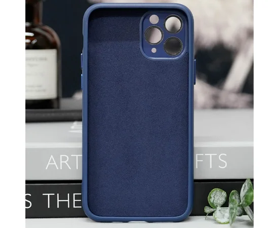 Чехол TPU+Glass Sapphire Midnight with MagSafe для Apple iPhone 14 Pro (6.1") Синий / Deep navy