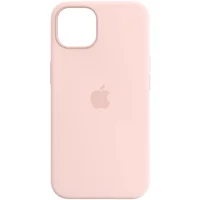 Чехол Silicone case (AAA) full with Magsafe для Apple iPhone 14 Pro (6.1") Розовый / Chalk Pink