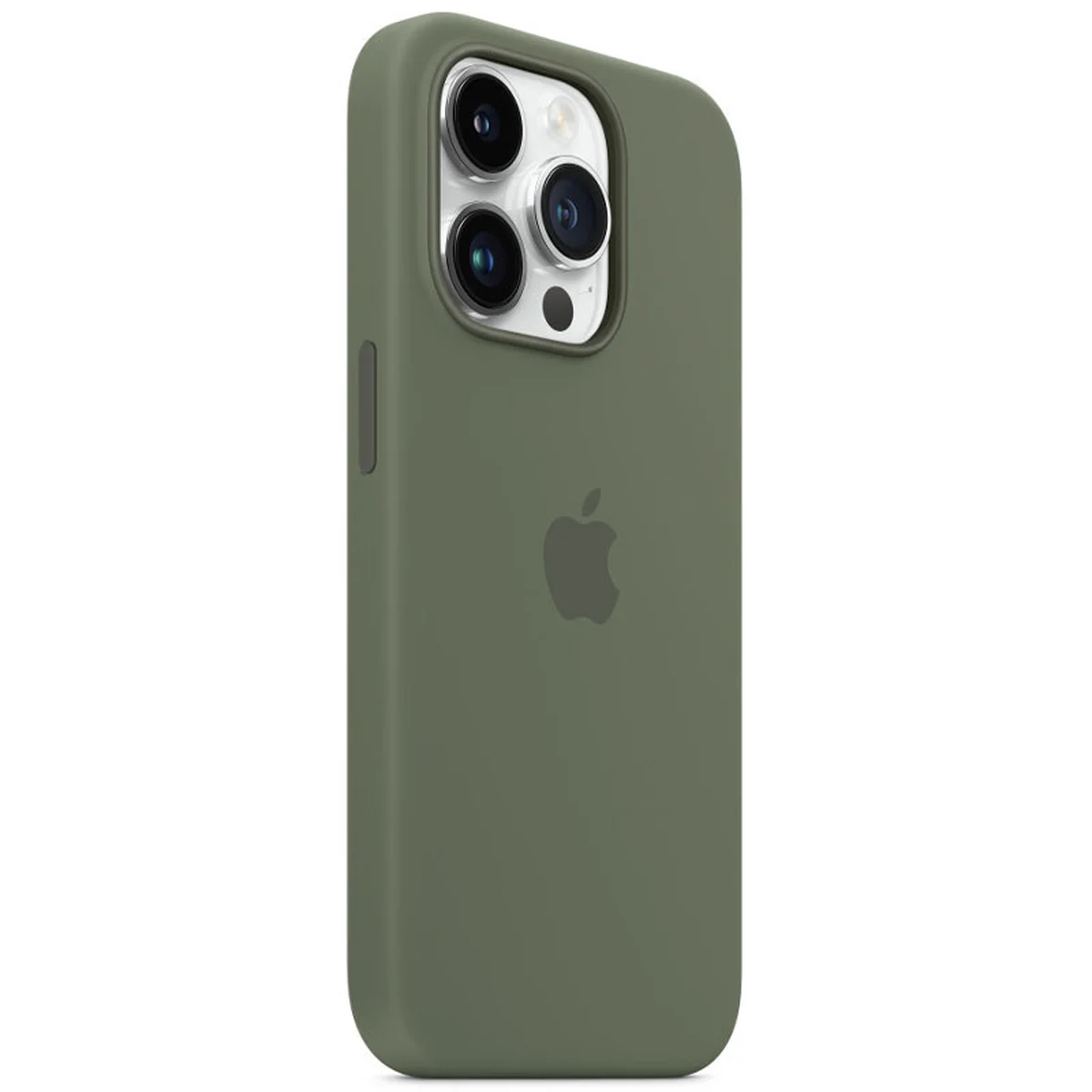 Чохол Silicone case (AAA) full with Magsafe для Apple iPhone 14 Pro (6.1") Зелений / Olive