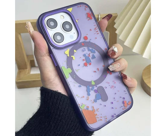 Чохол TPU+PC Flush with MagSafe для Apple iPhone 14 Pro (6.1") Dark purple