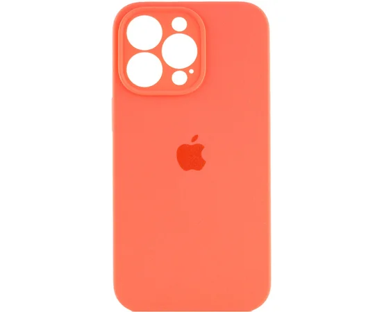 Чехол Silicone Case Full Camera Protective (AA) для Apple iPhone 14 Pro (6.1") Оранжевый / Pink citrus