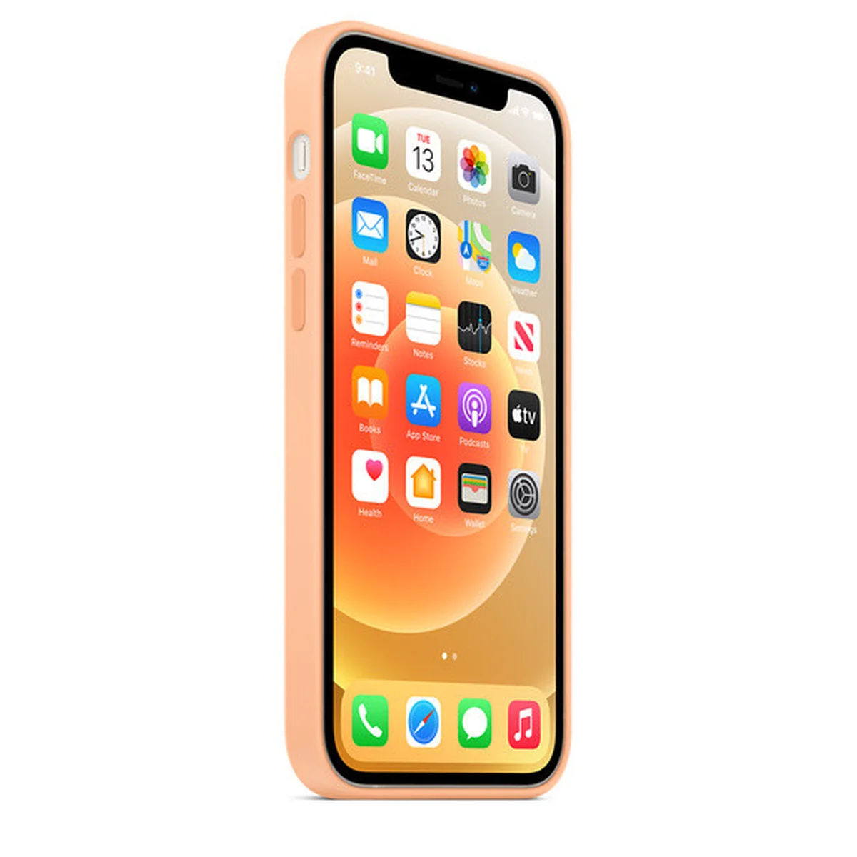 Чехол Silicone Case Full Protective (AA) для Apple iPhone 14 Pro (6.1") Оранжевый / Cantaloupe
