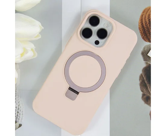 Чохол Silicone Case Full Protective NO LOGO with Ring для Apple iPhone 14 Pro (6.1") Pink