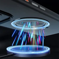 TPU+PC чехол Metal Buttons with MagSafe Colorful HQ Ring для Apple iPhone 14 Pro (6.1") Black