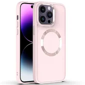 TPU чехол Bonbon Metal Style with MagSafe для Apple iPhone 14 Pro (6.1") Розовый / Light Pink