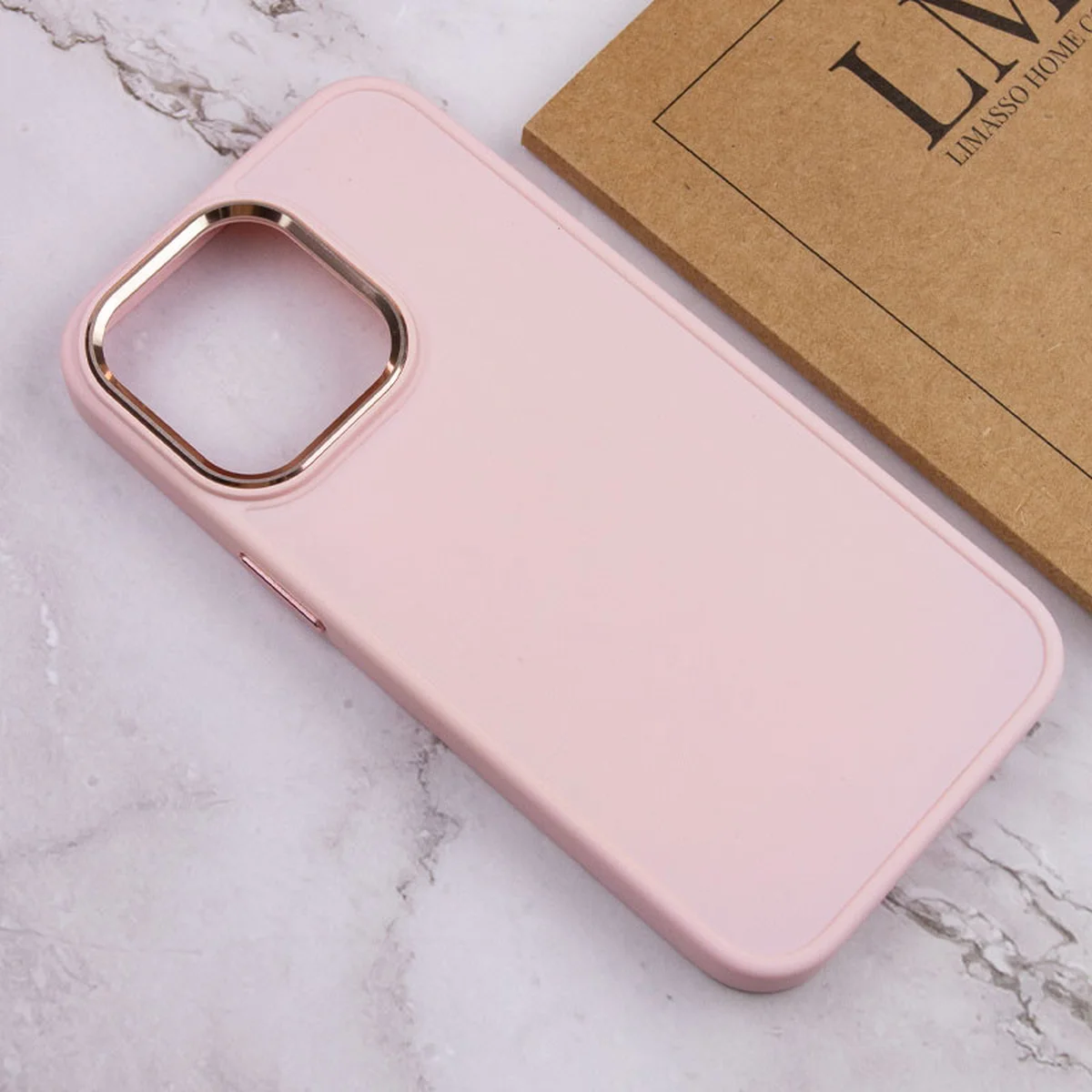 TPU чохол Bonbon Metal Style для Apple iPhone 14 Pro (6.1") Рожевий / Light pink