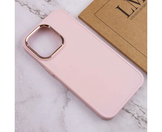 TPU чехол Bonbon Metal Style для Apple iPhone 14 Pro (6.1") Розовый / Light pink