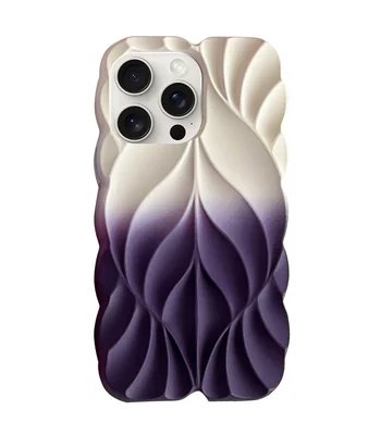 TPU чехол Leaf для Apple iPhone 14 Pro (6.1") White / Purple