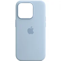 Чехол Silicone case (AAA) full with Magsafe and Animation для Apple iPhone 14 Pro (6.1") Голубой / Sky