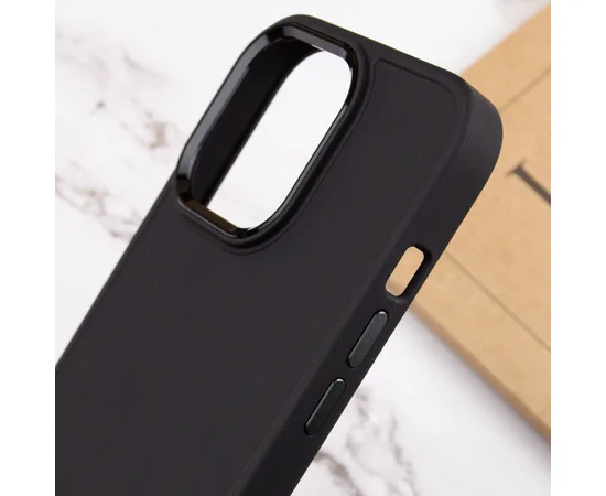 TPU чехол Bonbon Metal Style для Apple iPhone 14 Pro (6.1") Черный / Black