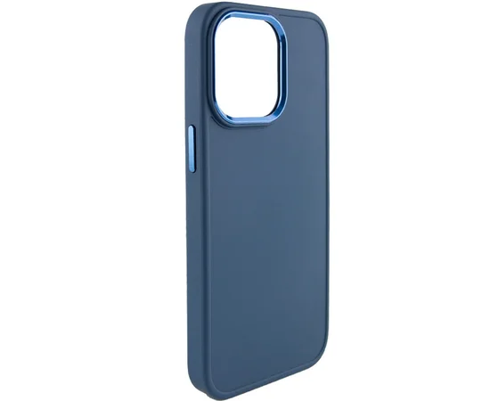 TPU чехол Bonbon Metal Style для Apple iPhone 14 Pro (6.1") Синий / Denim Blue