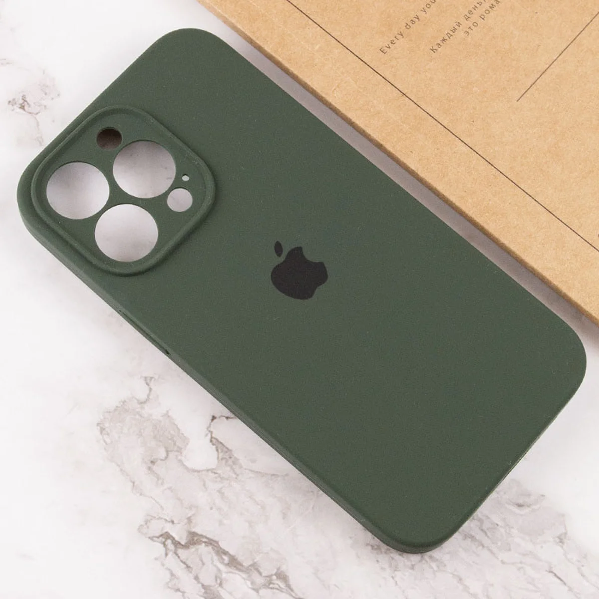 Чехол Silicone Case Full Camera Protective (AA) для Apple iPhone 14 Pro (6.1") Зеленый / Cyprus Green / PVH